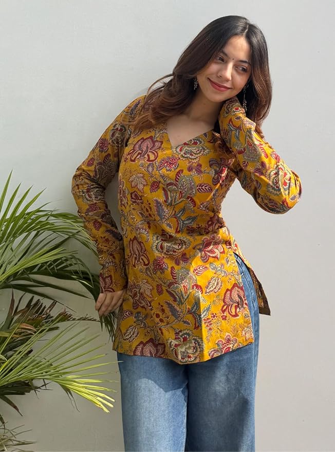 JuhiNova Stylish Kurti | Short Kurti Top | Casual Kurta for Women | Comfortable Cotton Kurtis for Womens