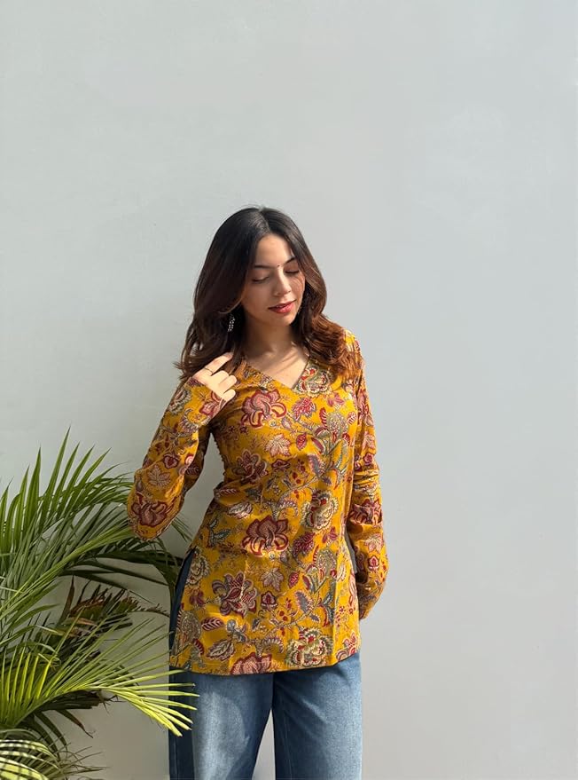 JuhiNova Stylish Kurti | Short Kurti Top | Casual Kurta for Women | Comfortable Cotton Kurtis for Womens