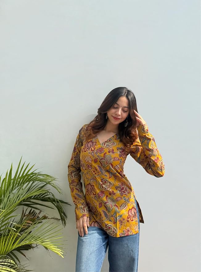JuhiNova Stylish Kurti | Short Kurti Top | Casual Kurta for Women | Comfortable Cotton Kurtis for Womens