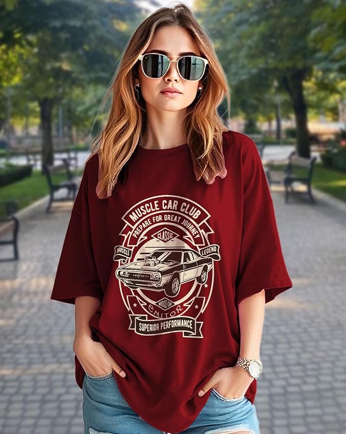 T-Shirt for Womens || Graphic Front Printed Loose fit Womens Tshirt